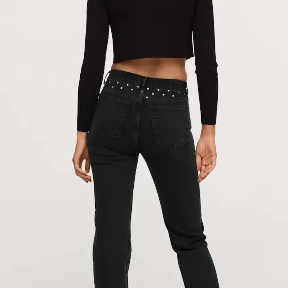 Mango Jewels Jeans Straight Festive New - Picture 3 of 5